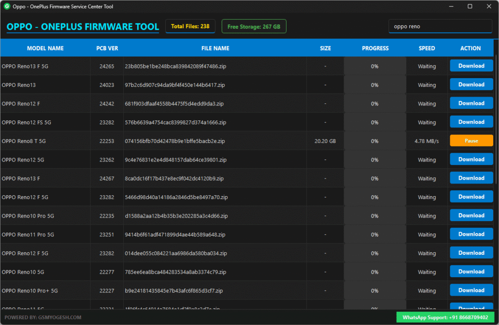 OPPO Oneplus Firmware Tool