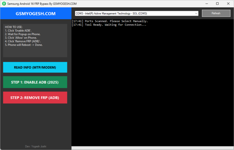 Samsung Android 16 FRP